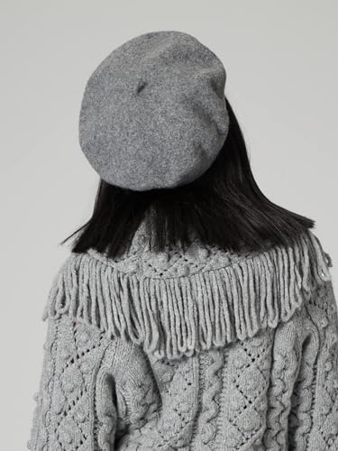 Lafefe Wool Beret, Autumn Winter Retro Candy Colour