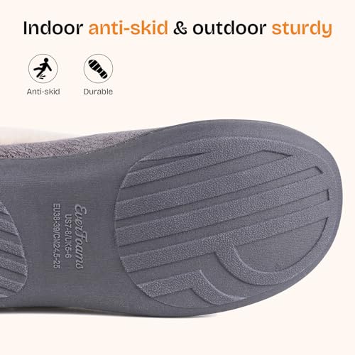EverFoams Women's Micro Suede Plush Memory Foam Slippers