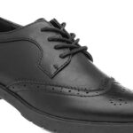 Lilley Agnes Women's Black Brogue Lace-Up Shoe