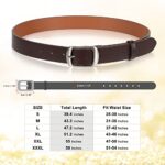 JASGOOD 2 Packs Women Leather Belts for Jeans Fashion