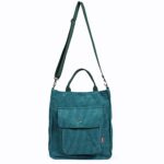 Etercycle Corduroy Crossbody Tote Bag, Peacock Blue