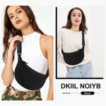 Crescent Nylon Crossbody Bag for Women with Adjustable Strap