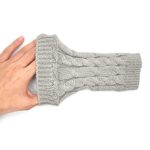 Qiuyan Fashion Warm Soft Fingerless Knit Arm Warmers