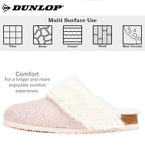 DUNLOP Fluffy Mule Slippers for Women