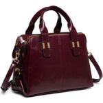 VASCHY Women's PU Leather Handbag, Triple Compartments