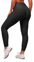 Memoryee Women's Honeycomb Waffle Ruched Butt Lift Leggings