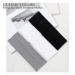 7cm Wide Black Headbands, 2-Pack for Women & Men