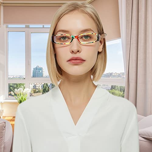 Kerecsen Women's Reading Glasses 4 Pairs Spring Hinge
