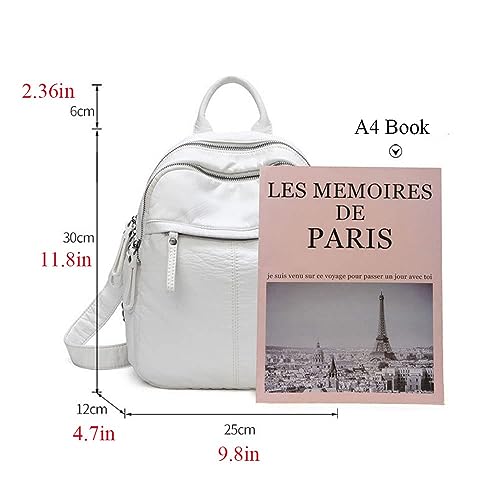 Women Soft PU Leather Small Backpack Fashion Daypack