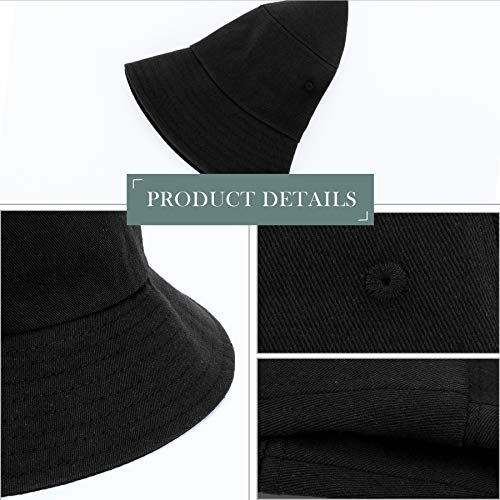 ECOMBOS Cotton Bucket Hat for Women Men Teens