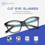 TECH-LINE-DIRECT Black Cat Eye Glasses Frames Women
