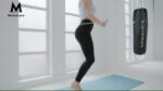 Memoryee Women's Honeycomb Waffle Ruched Butt Lift Leggings