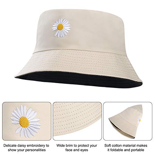 MaoXinTek Reversible Cotton Daisy Sun Hat 56-58cm