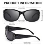 LVIOE Womens Polarized Sunglasses with Wraparound Frame