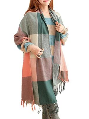 Miss Lulu Women Winter Soft Tartan Check Wool Scarf