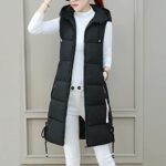 SHOBDW Women's Long Hooded Quilted Winter Vest Coat