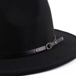 Unisex Adjustable Wide Brim Fedora Hat - Felt Panama Cap