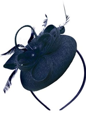 Caprilite Navy Sinamay Headband Fascinator for Women