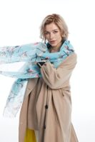 DiaryLook Women's Bird Print Floral Scarf Shawl Wrap