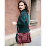 Aileese Women's PU Satchel Crossbody Handbag with Strap