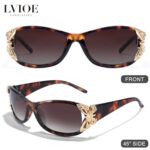 LVIOE Polarized Women's Butterfly Sunglasses UV Protection