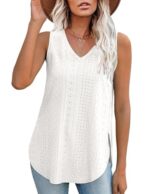 Aokosor Women's V Neck Sleeveless Summer Tank Top