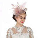 Sinamay Flower Feather Fascinator Headband for Women