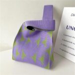 Knot Wrist Bag Handmade Knit Handbag Women Casual Tote