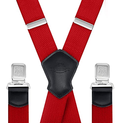 Dresime 40mm X-Shape Heavy Duty Adjustable Suspenders