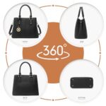 Miss Lulu Women's PU Leather Top Handle Handbag, 25 cm