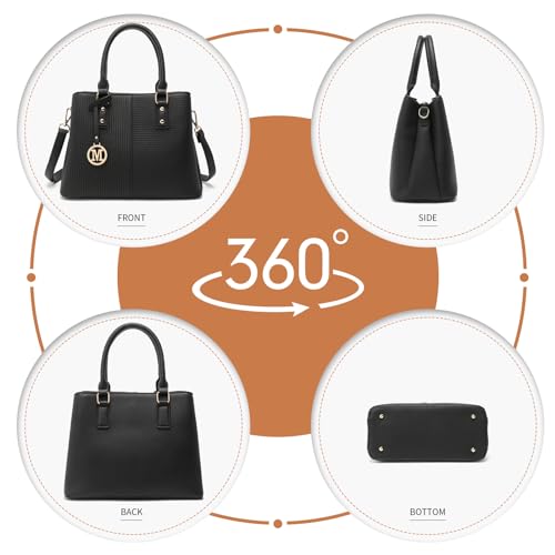 Miss Lulu Women's PU Leather Top Handle Handbag, 25 cm