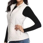 NSICBMNO Women's Quilted Gilet with Zip Pockets