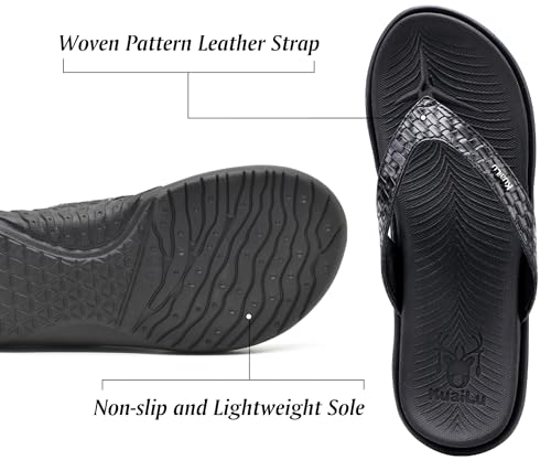 KuaiLu Women's Yoga Mat Flip Flops with Arch Support