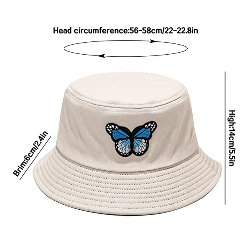 XYIYI Embroidery Cotton Bucket Hat for Women Girls
