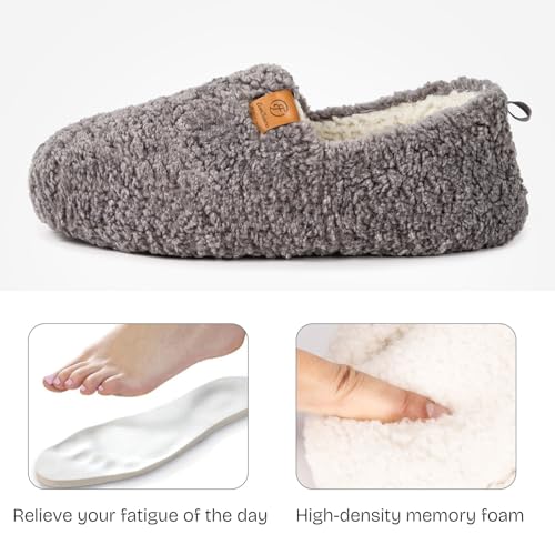 EverFoams Women's Shearling Memory Foam Slippers
