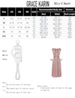 GRACE KARIN Women's Cowl Neck Belted Midi Dress