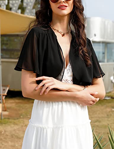 Aottori Women Bolero Shrug Chiffon Cropped Cardigan