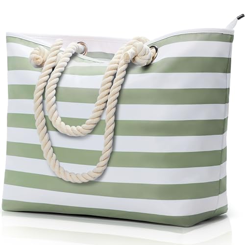 KALIDI Extra Large Waterproof Beach Tote with Pockets