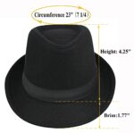 Unisex Classic Felt Trilby Hat - Black