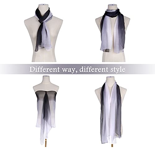BLURBE Ombre Chiffon Scarf for Women - 160×50 cm
