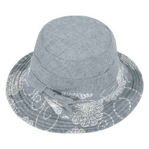 JIAHG Women's Floral UV Protection Bucket Hat