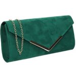 SwankySwans Leona Faux Suede Clutch Bag