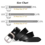SUOSDEY Women's Leather Belt with Metal Pin Buckle