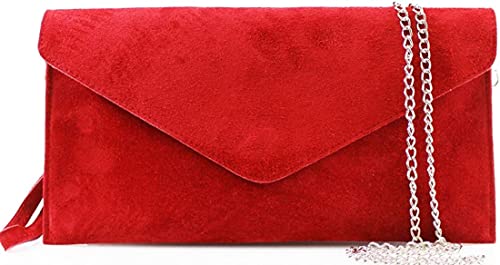 Craze London Italian Suede Large Envelope Clutch Bag