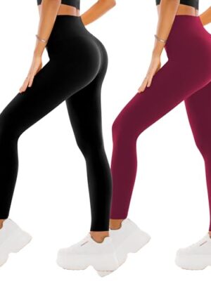 SINOPHANT High Waisted Buttery Soft Leggings, Plus Size