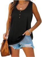 iChunhua Women's Sleeveless Button-Up Tank Top