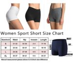 4How Women's High Waisted Yoga Gym Shorts Black