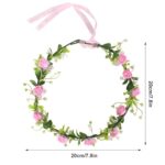 Pink Floral Headband, Bridal Wedding Accessories (one size)