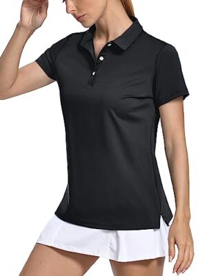KEFITEVD Women's UPF 50+ Quick Dry Polo Shirt