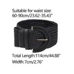 Allegra K Women's Wide Braided Waist Belt with Buckle